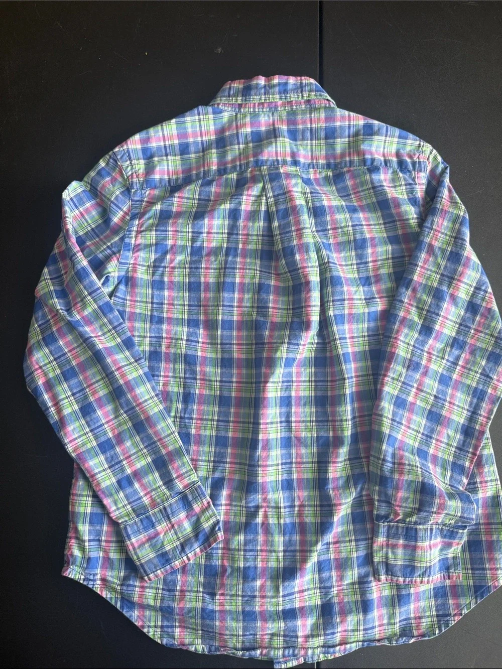 Ralph Lauren Blue Pink Green Plaid Button-Down Shirt